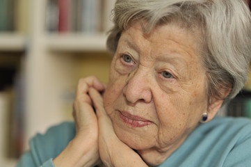 Portrait of Sad Senior Woman 6