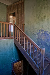 A staircase in a old house in kolmanskop namibia africa