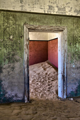 an house ine the ghost town kolmanskop namibia africa