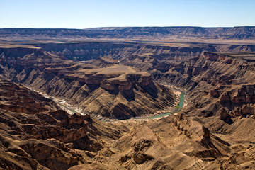 central view of the fish river canyon south namibia africa