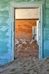 dune in a house at kolmanskop