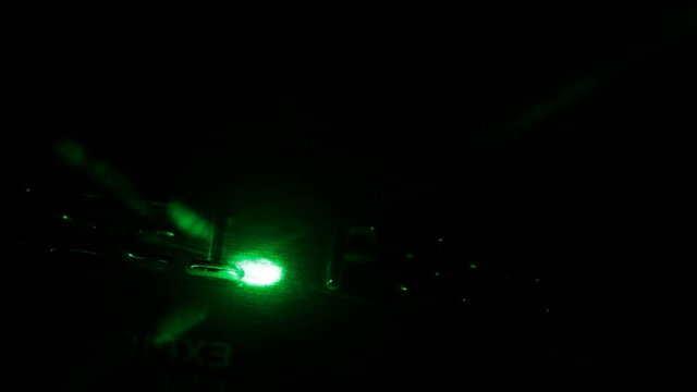 loop-able scanning credit card with green laser