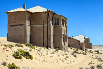 ruins of an old house in kolmanskop namibia africa
