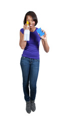 Woman Cleaning House