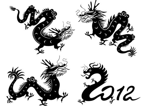 Dragon's collection. Chinese zodiac symbol.