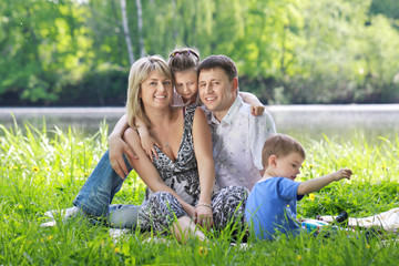 Fototapeta premium Happy family