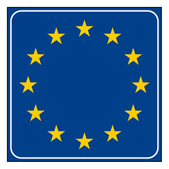 Spain or Spanish road sign