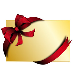red gift, ribbon, bow
