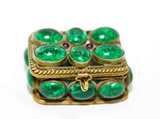 Old emerald casket