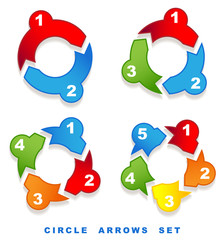 Circle arrows set.