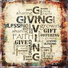 Obraz premium Giving Offering Sharing and Blessing Background