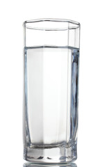 One glass of water isolated on white