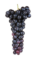 Ripe red and green grapes isolated on white