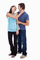 Portrait of a couple embracing each other