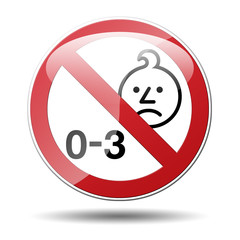 Se&ntilde;al prohibido menores de 3 a&ntilde;os