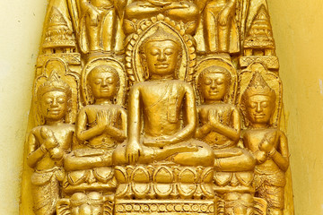 Obraz premium buddha and disciples