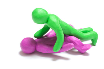 colorful plasticine guys