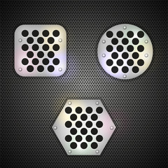 metal grid background. Vector illustration