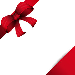 red gift, ribbon, bow