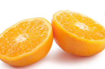 orange slices, on white background