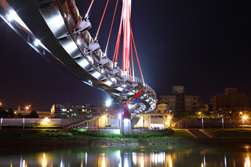 Fototapeta na wymiar bridge at night in Taiwan