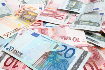 Obraz na płótnie Canvas background of the euro money