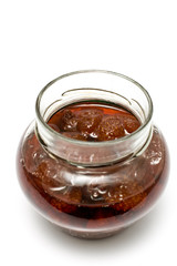 Strawberry jam in jar