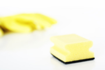 Schwamm und Gummihnadschuhe