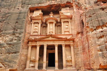 Al Khazneh front view - the treasury of Petra ancient city