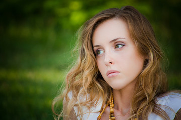 Naklejka premium Portrait of pretty girl