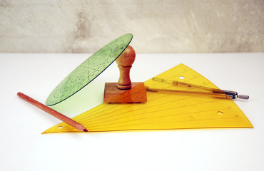 Zirkel Winkelmesser Stempel