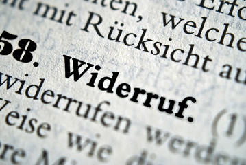 Text - Gesetz - Widerruf