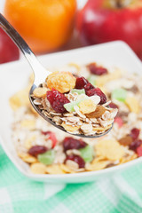 Muesli with dried fruit