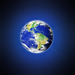 erdkugel in universum