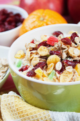 Cereal muesli with dried fruit