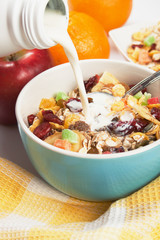 Cereal muesli with dried fruit