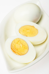 Hard boiled chicken eggs