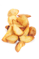 Fried potato wedges