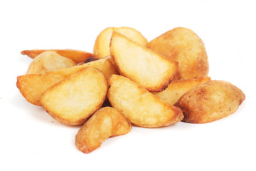 Fried potato wedges