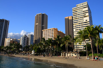 Stock image of Waikiki Beach, Honolulu, Oahu, Hawaii..
