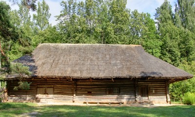 Plakat maison traditionnelle lettone