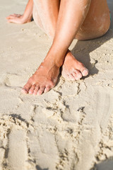feet on beach