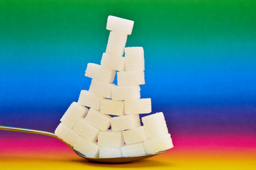 Zuckerwürfel gestappelt