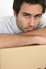 Obraz premium Portrait of man disappointed
