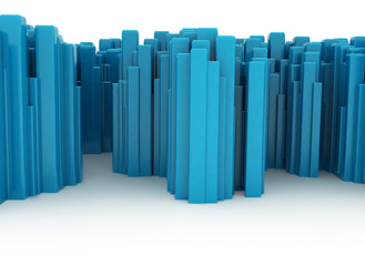 Abstract 3d blocks. Cityscape