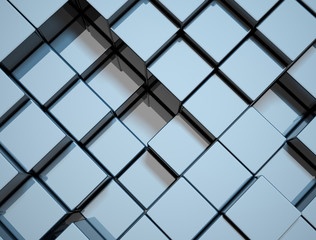Obraz premium Abstract blue cubes background