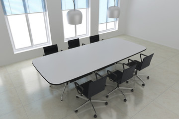 3d render modern meeting room