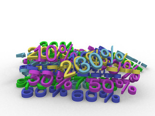 Abstract background with colorful numbers