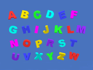 Trendy Colorful Alphabet