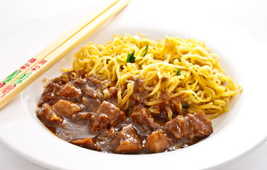 duck noodle, in chinese style